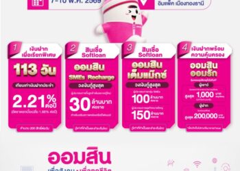 ออมสิน เสิร์ฟโปรแรง Money Expo 2026 เงินฝากดอกเบี้ยสูงสุด 9.99% เทียบเท่าฝากประจำ 2.21% ต่อปี เปิดตัวสินเชื่อ SMEs/เงินฝากใหม่ล่าสุดพร้อมเงื่อนไขพิเศษ และขบวนผลิตภัณฑ์การเงินตอบโจทย์ทุกช่วงชีวิต