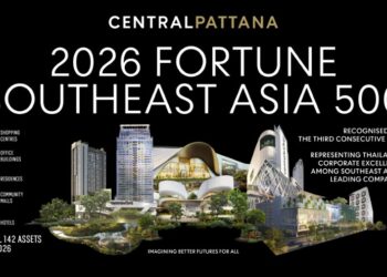 เซ็นทรัลพัฒนา ครองอันดับ 1 ในกลุ่มอสังหาฯ ไทย ติดอันดับ 2026 Fortune Southeast Asia 500 ต่อเนื่อง 3 ปีซ้อน สะท้อนศักยภาพนักพัฒนาเมืองและองค์กรชั้นนำแห่งภูมิภาคเอเชียตะวันออกเฉียงใต้