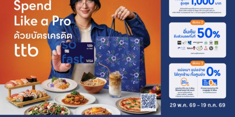เซ็นทรัลพัฒนา ผนึกกำลังบัตรเครดิต ttb รับเทรนด์ “Smart Spending” เปิดแคมเปญ “Spend Like a Pro” ยกระดับประสบการณ์กิน-ช้อปครบทุกไลฟ์สไตล์