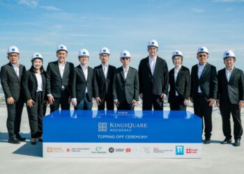 KINGSQUARE RESIDENCE ฉลองความสำเร็จ Topping Off Ceremony ก่อสร้างโครงสร้างหลักถึงจุดสูงสุดของอาคาร