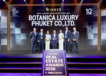 “โบทานิก้า ลักซูรี่ วิลล่า” คว้า Best Luxury Developer Thailand 2026 สุดยอดรางวัลแห่งปีจากเวที Thailand Real Estate Awards 2026 by Dot Property ตอกย้ำคุณภาพของเบอร์หนึ่งอสังหาฯ หรูแห่งภูเก็ต